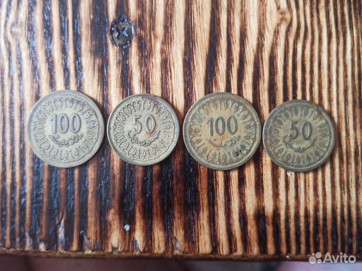 100 и 50 миллимов тунис