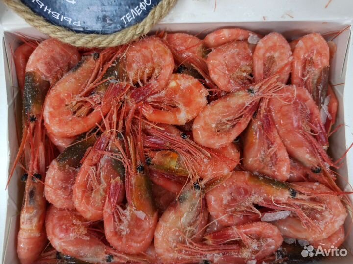 Креветки в большом ассортименте