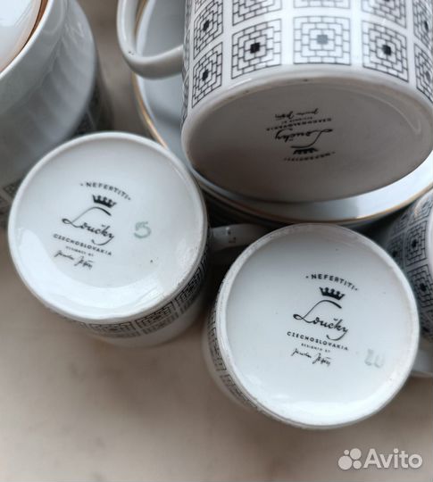 Кофейный сервиз нефртити Louchy, Чехословакия
