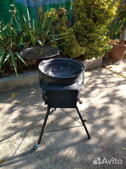 Мангал-барбекю с печью под казан