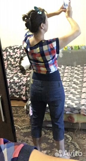 Джинсы капри для беременных