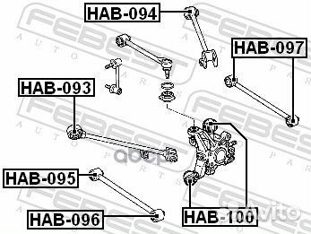 Сайлентблок задней тяги HAB-097 Febest