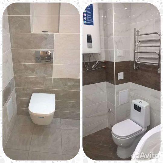 Ремонт ванн туалета Укладка Кафеля Плитки Штукатур