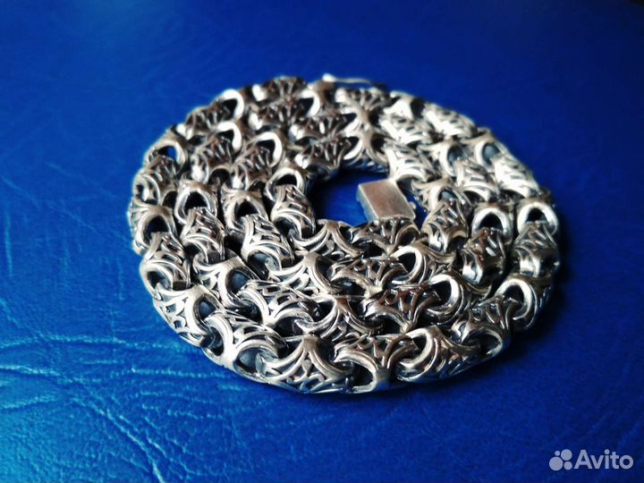 Серебряная литая цепь