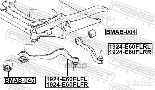 Рычаг передний нижний правый 1924E60flrr Febest