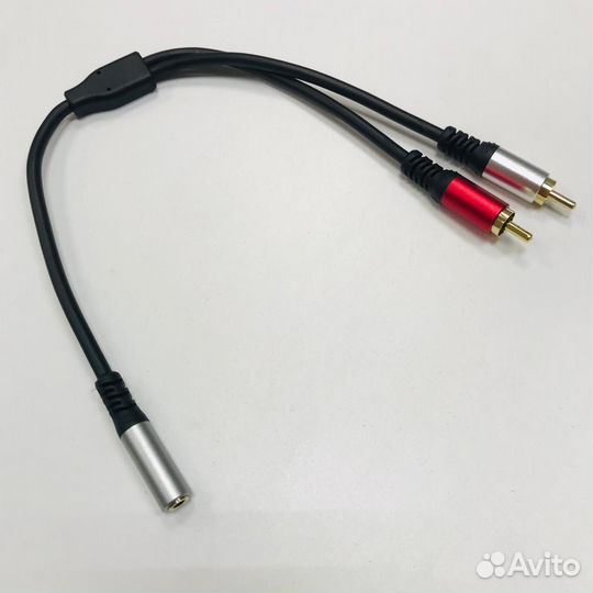 Кабель 3.5 мм Jack (F) - 2xRCA (M), 0.3 м H246