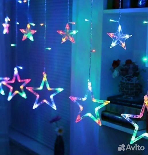 Гирлянда штора новая светодиодная
