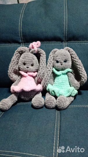Вязаный заяц ручной работы