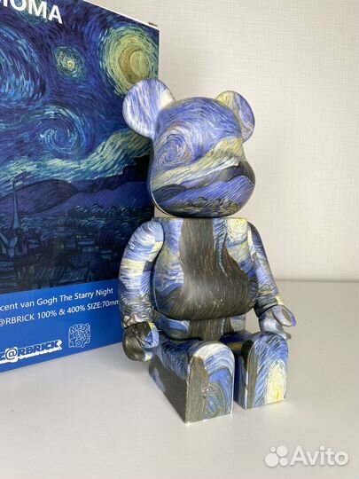 Bearbrick 400 28 см Van Gogh Starlight Night