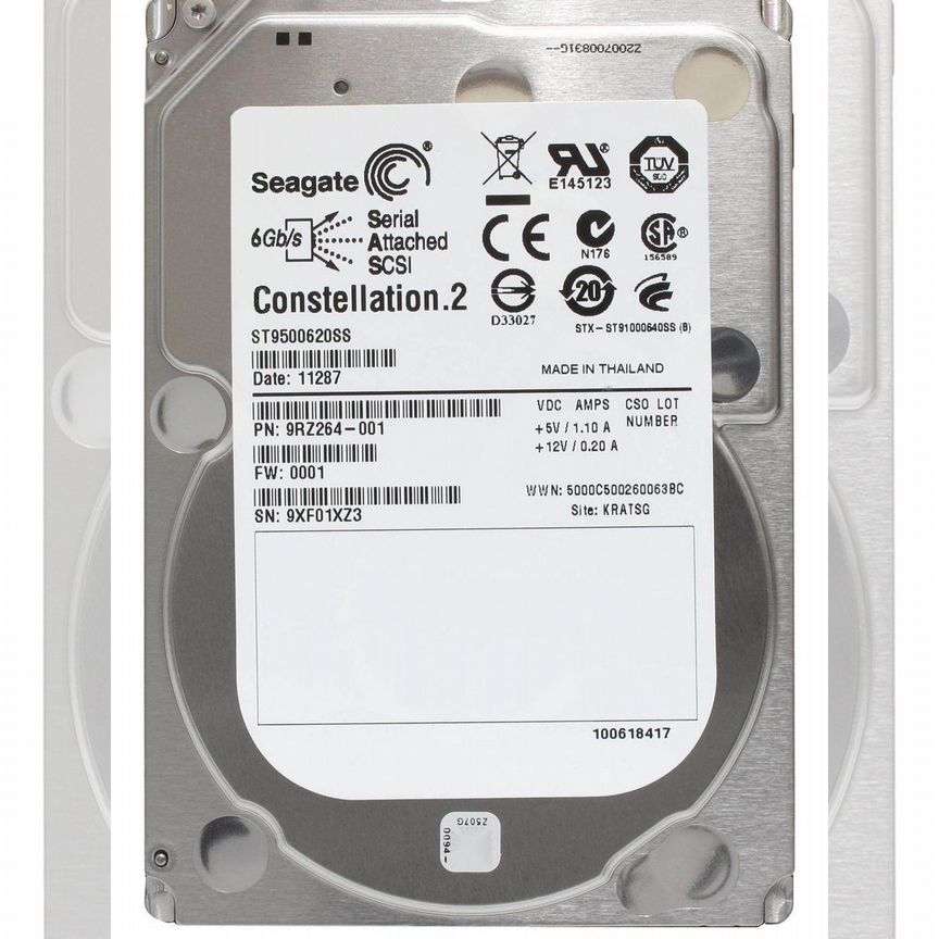 [ST9500620SS] Жесткий Диск Seagate 9rz264 500gb St9500620ss