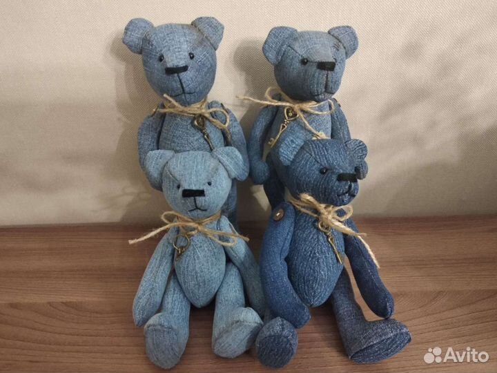 Мишки джинсовые