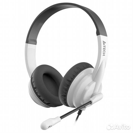 Наушники с микрофоном A4Tech HU-10 черные/белые, U