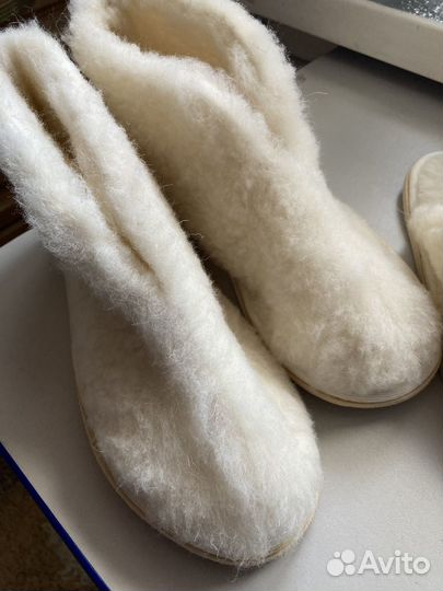 Чуни меховые шерстяные, тапочки из меха
