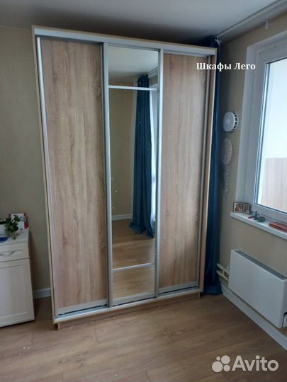 Шкаф купе 1800/2400/450, с зеркалом, сонома