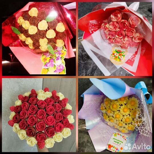 К выпускному из бельгийского шоколада букеты