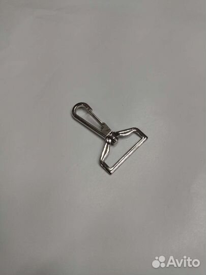 Карабин металлический поворотный 32 мм цвет никель
