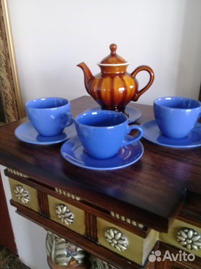 Чайник заварочный/заварник/обливная керамика СССР