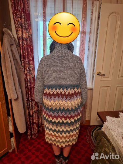 Вязаное пальто