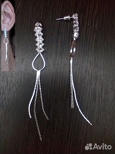 Серьги с гальваническим покрытием