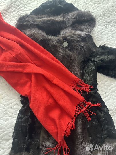 Шуба норковая 42 44 бу с отделкой из чернобурки