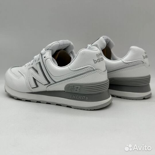 Кроссовки new balance 574 кожаные