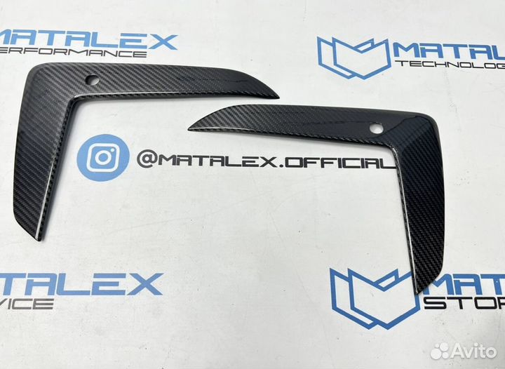 BMW G30 рест карбон вставки в бампер