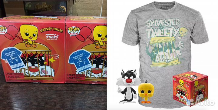 Наборы фигурка/футболка Funko POP Sylvester & Twee