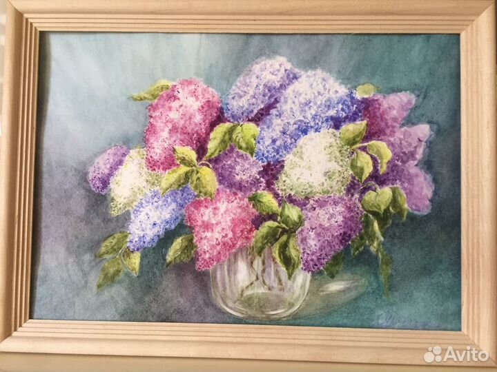 Картина акварель цветы