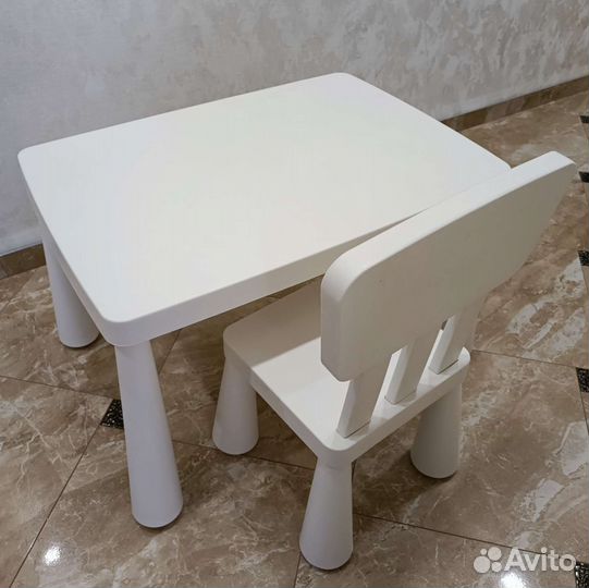 Детский стол и стул маммут IKEA