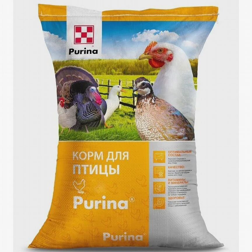 Purina корм для яичный птицы про бмвк 10%(25кг)