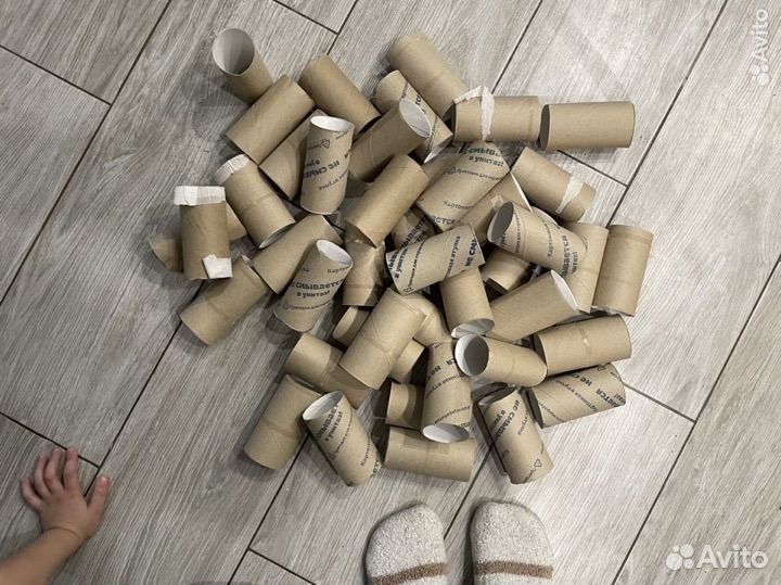 Втулки от туалетной бумаги 43 шт
