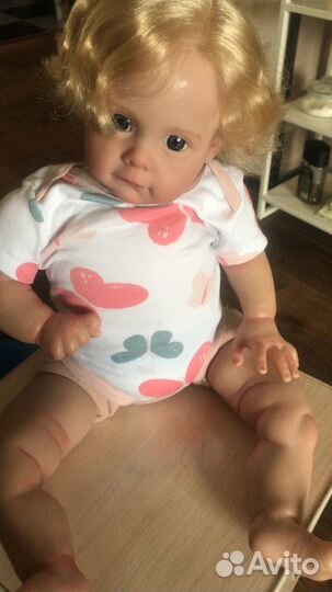 Кукла реборн девочка 60 см с волосами