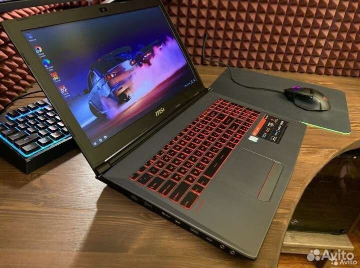 Игровой Ноутбук MSI GTX 1050, 16Gb, SSD, Core i5