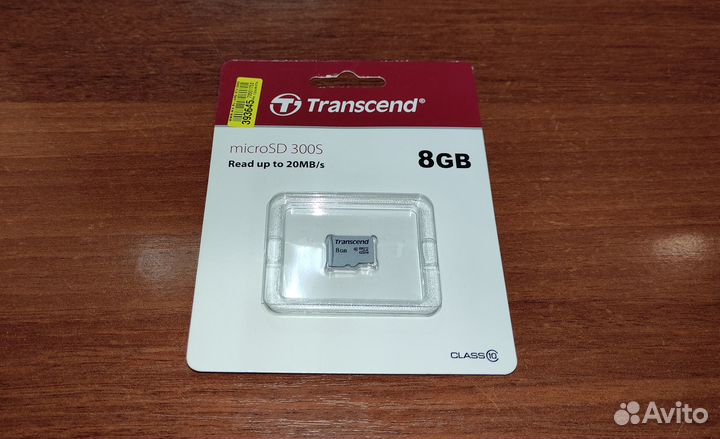 Карта памяти MicroSD 8GB Transcend
