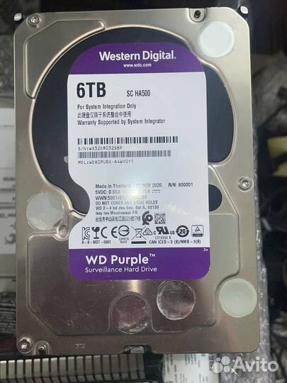 Жесткий диск Western digital purple 6tb