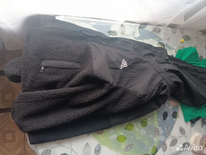Куртка барашка двухсторонняя adidas