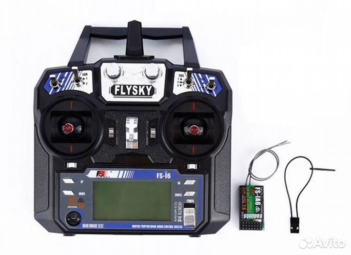 Flysky fs i6 с приёмником и шнурком для компьютера