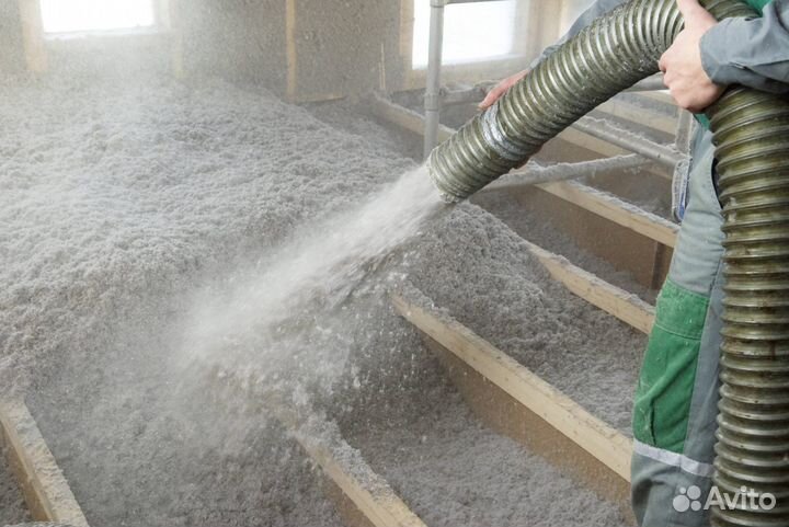 Утепление эковатой