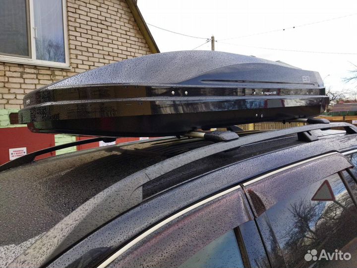 Автобокс ED Магнум 420 л на LADA Kalina