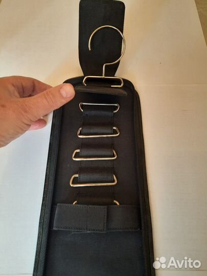 Трэвэл-кейс для 6 галстуков кожаный Saaj, Франция