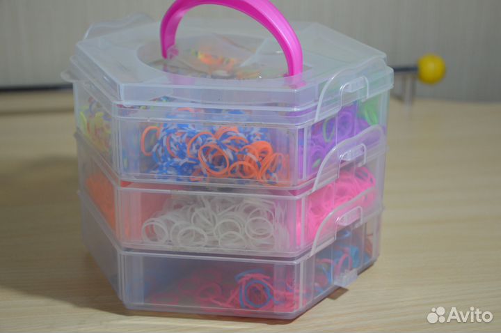 Набор для плетения из резинок+станок+шкатулка