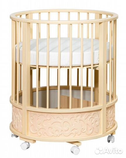 Детская кроватка с поперечным маятником