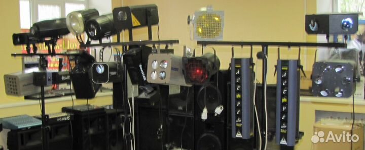 Светомузыка LED Лазер Сканер Стробоскоп Головы PAR