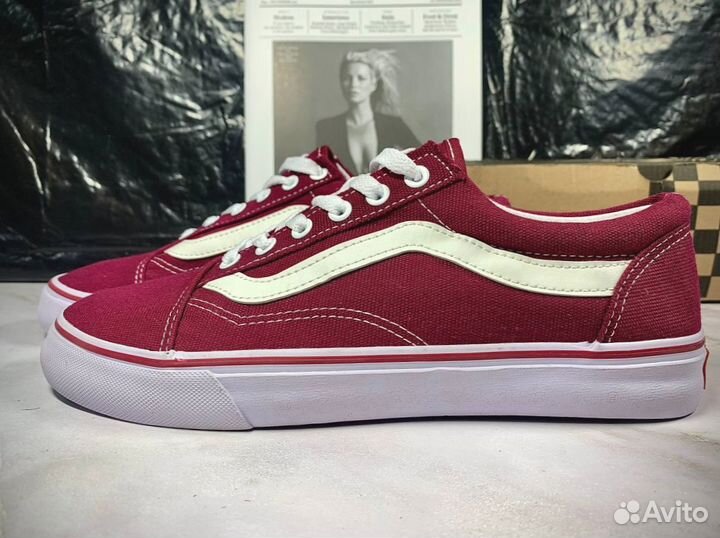 Кеды мужские vans красные