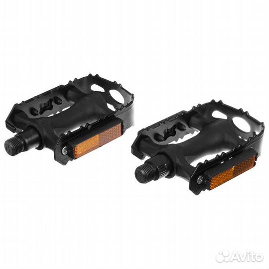 Педали пластиковые с металлической рамкой, ось 9/1