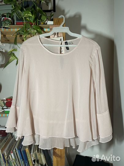 Нежная розовая блузка h&m размер s