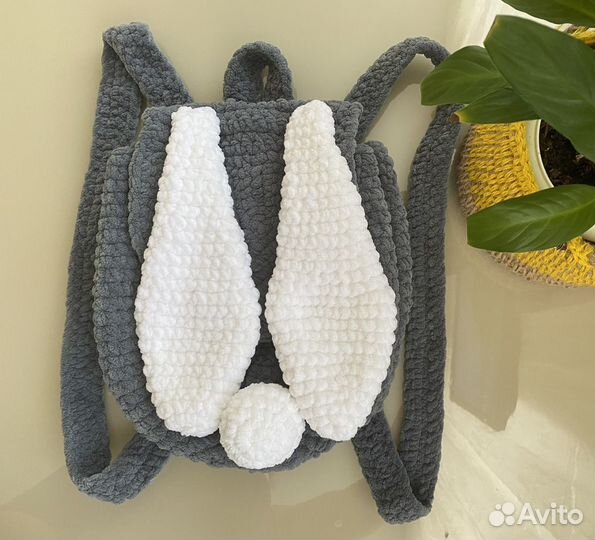 Детский рюкзак из плюшевой пряжи