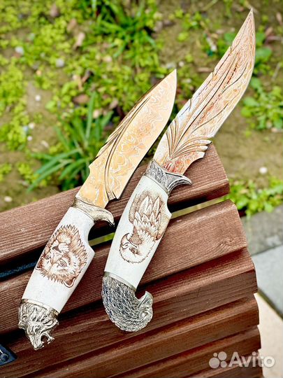 Нож Орлан из рога Лося