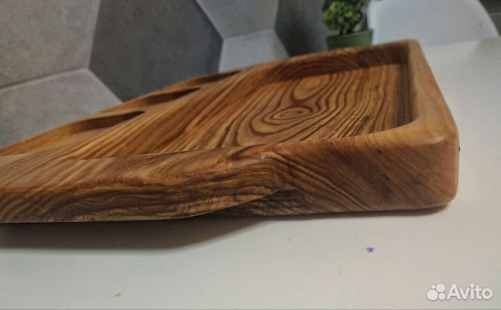 Сервировочная тарелка - шашлычница из массива