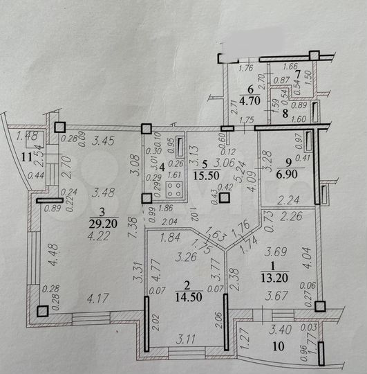 3-к. квартира, 92,6 м², 13/14 эт.